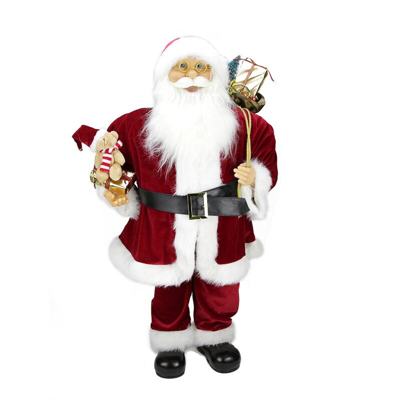 The Holiday Aisle® Traditional Standing Santa Claus Christmas Figure